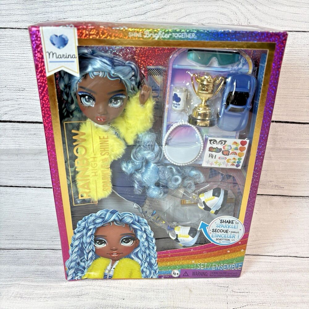 Rainbow High Sparkle And Shine MARINA 11" Doll Liquid Sparkles Legs NIB